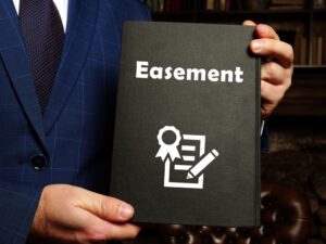 Easement with phrase on the cover of the book